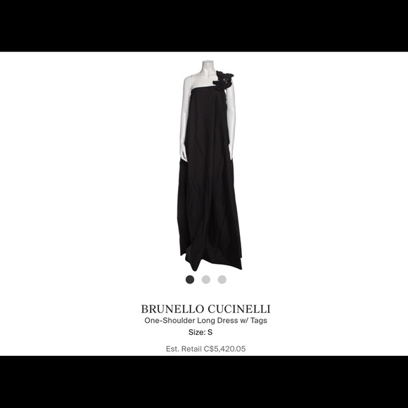 🔥🥰🔥🥰 Brunello Cucinelli one shoulder ivory gown size M - Picture 2 of 16